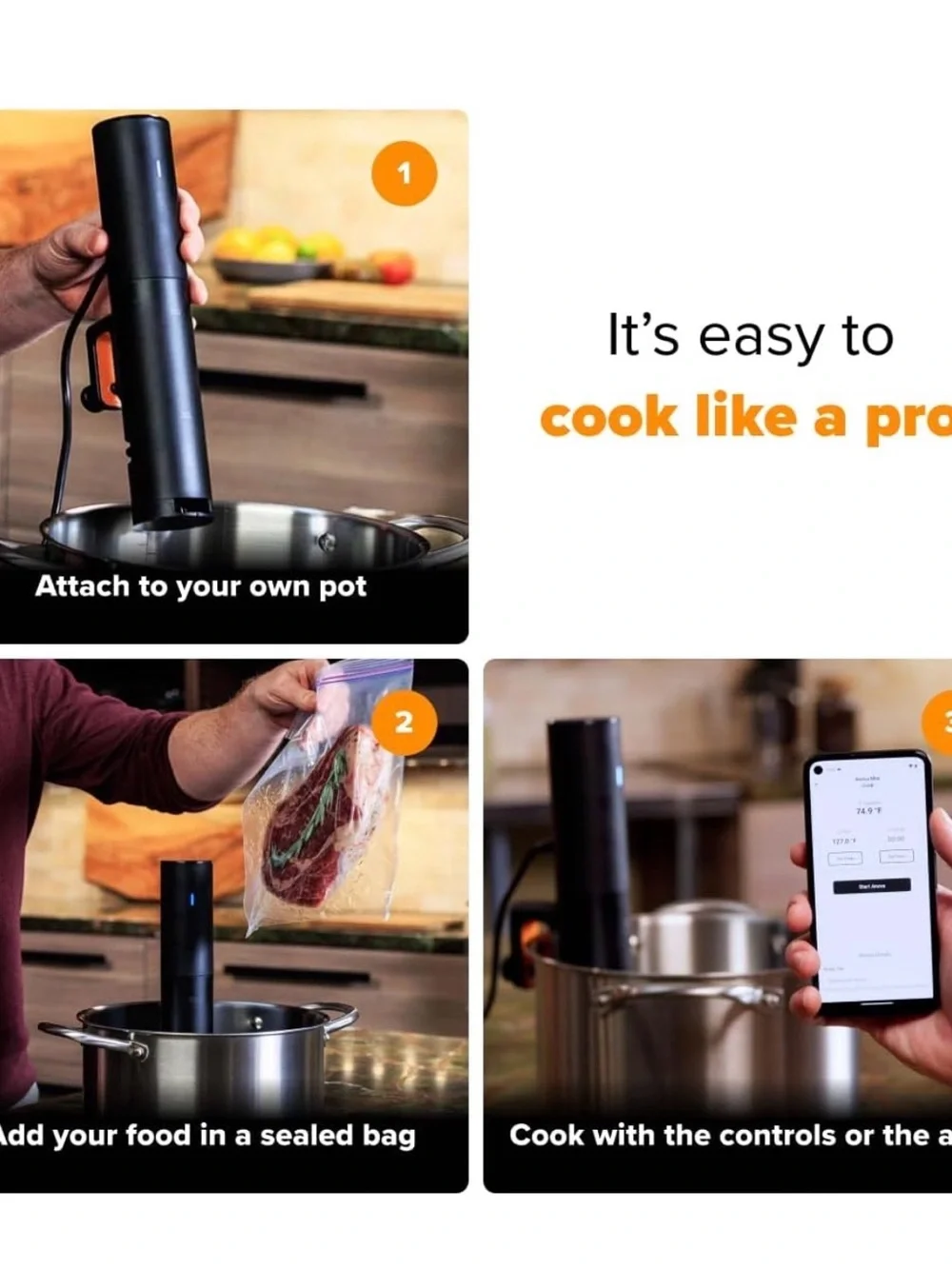 Anova Culinary Sous Vide Precision Cooker Mini, 850 Watts